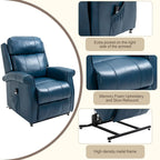 Sillón reclinable elevador eléctrico de piel sintética