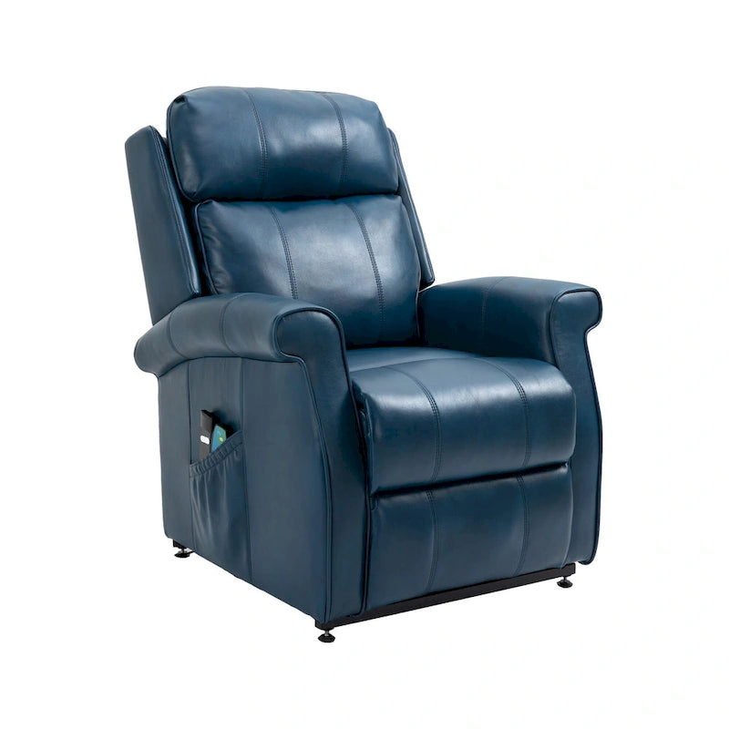 Sillón reclinable elevador eléctrico de piel sintética