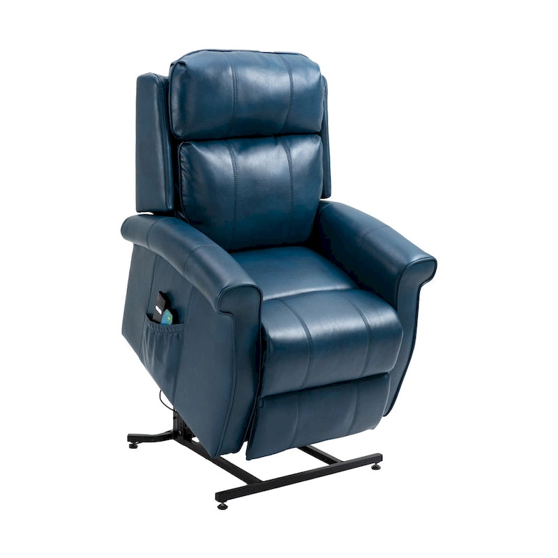 Sillón reclinable elevador eléctrico de piel sintética