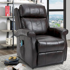 Sillón reclinable elevador eléctrico de piel sintética