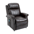 Sillón reclinable elevador eléctrico de piel sintética