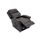Sillón reclinable elevador eléctrico de piel sintética