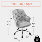 Sillón giratorio de terciopelo con forma de concha para sala de estar, silla de oficina