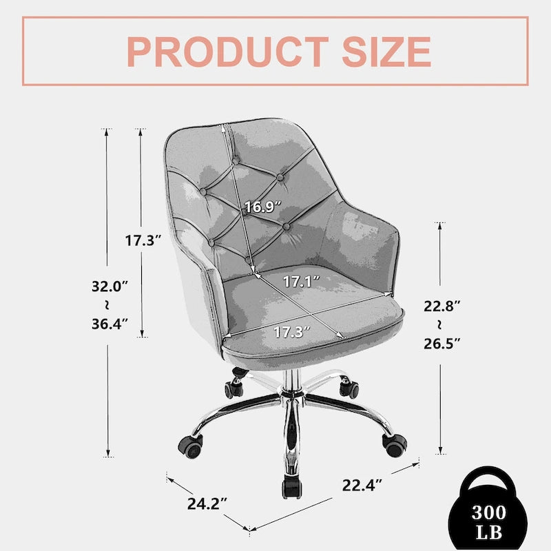 Sillón giratorio de terciopelo con forma de concha para sala de estar, silla de oficina