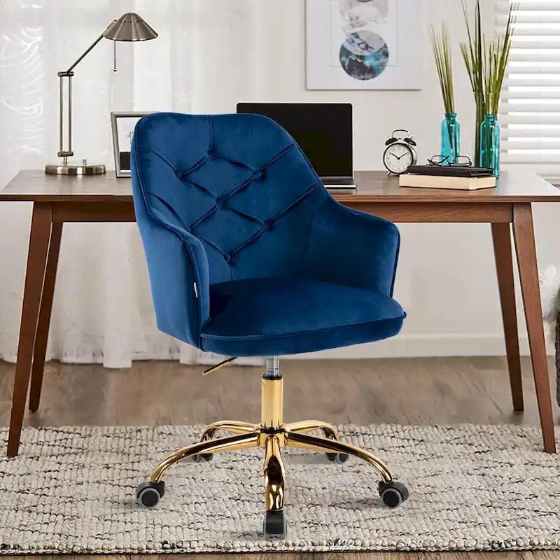 Sillón giratorio de terciopelo con forma de concha para sala de estar, silla de oficina