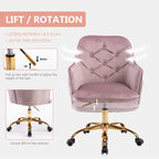 Sillón giratorio de terciopelo con forma de concha para sala de estar, silla de oficina
