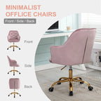 Sillón giratorio de terciopelo con forma de concha para sala de estar, silla de oficina