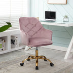 Sillón giratorio de terciopelo con forma de concha para sala de estar, silla de oficina