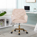 Sillón giratorio de terciopelo con forma de concha para sala de estar, silla de oficina