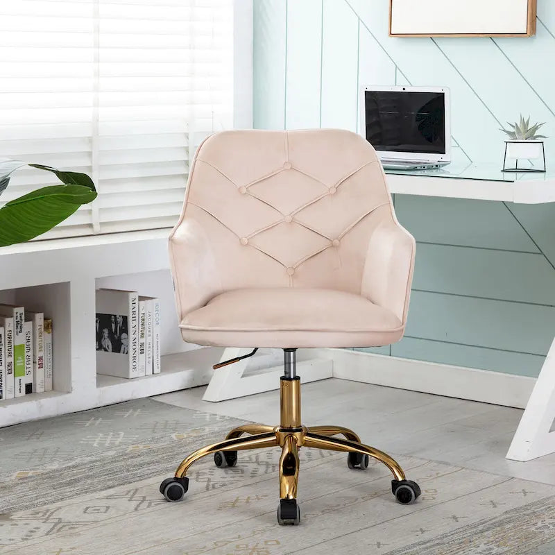 Sillón giratorio de terciopelo con forma de concha para sala de estar, silla de oficina
