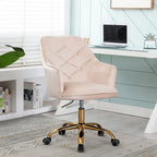 Sillón giratorio de terciopelo con forma de concha para sala de estar, silla de oficina