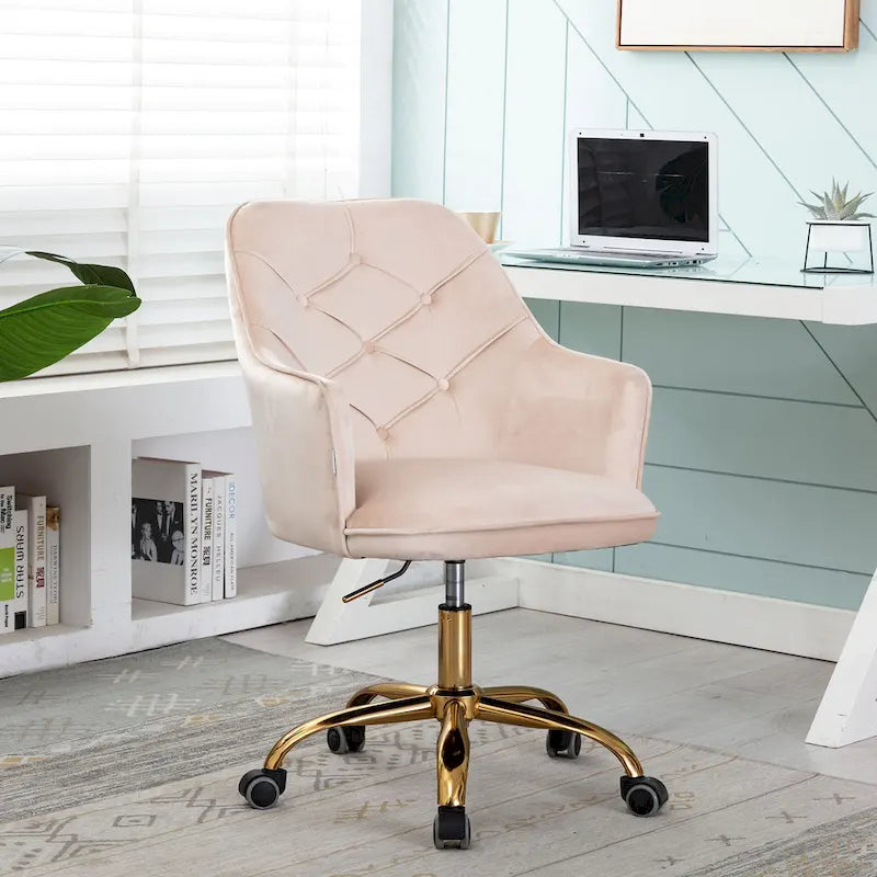 Sillón giratorio de terciopelo con forma de concha para sala de estar, silla de oficina