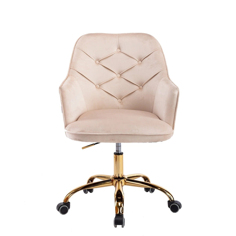 Sillón giratorio de terciopelo con forma de concha para sala de estar, silla de oficina
