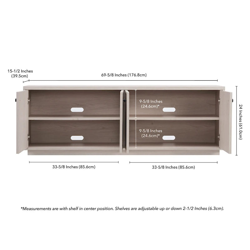 Mueble de TV rectangular Ormond para televisores de hasta 75" - 69.63 de ancho