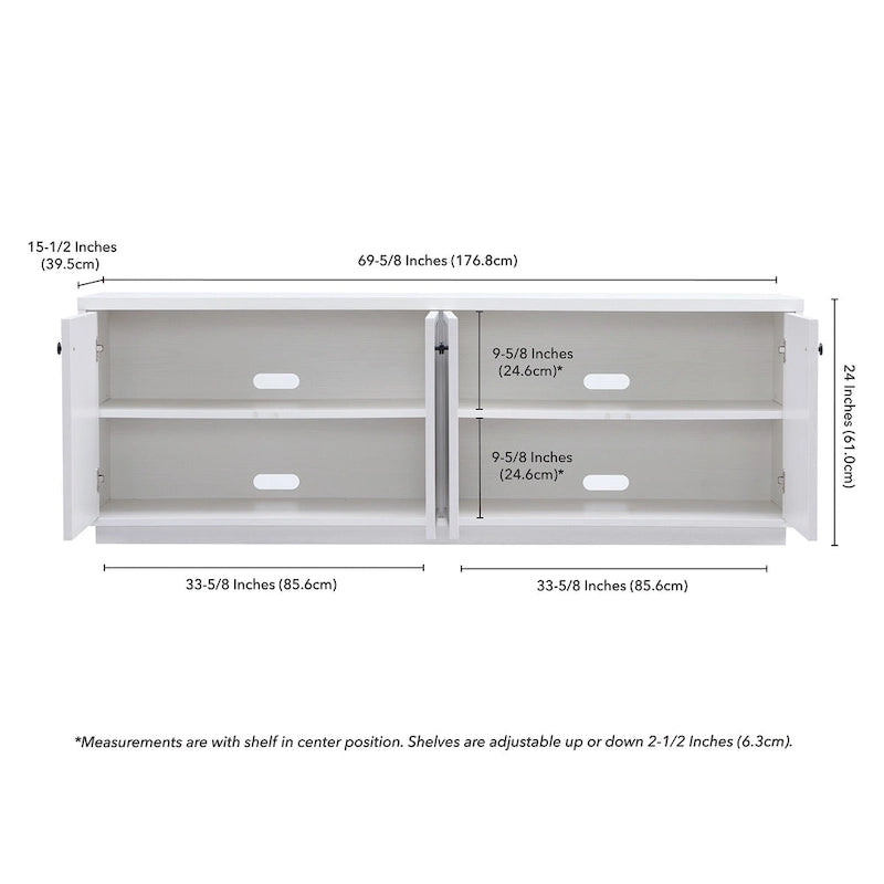 Mueble de TV rectangular Ormond para televisores de hasta 75" - 69.63 de ancho