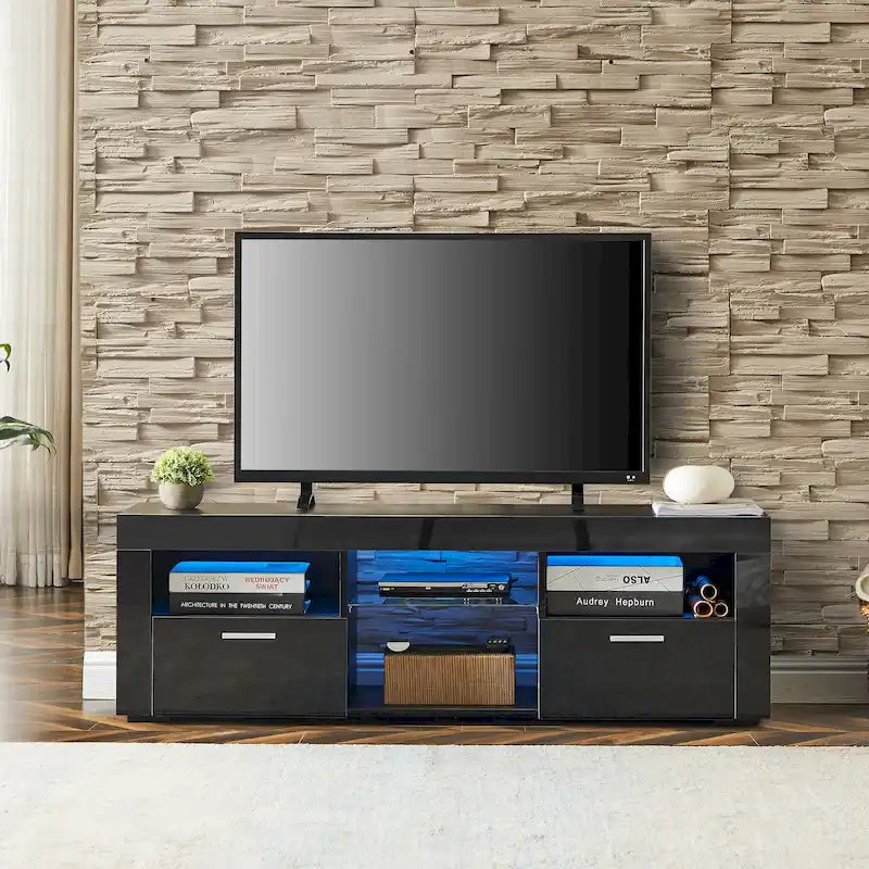 Mueble para TV de 51 pulgadas con luces LED RGB para televisores de hasta 69 pulgadas