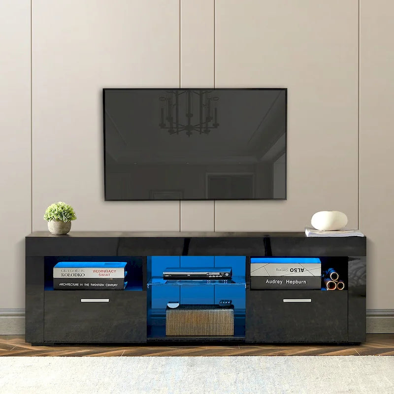 Mueble para TV de 51 pulgadas con luces LED RGB para televisores de hasta 69 pulgadas