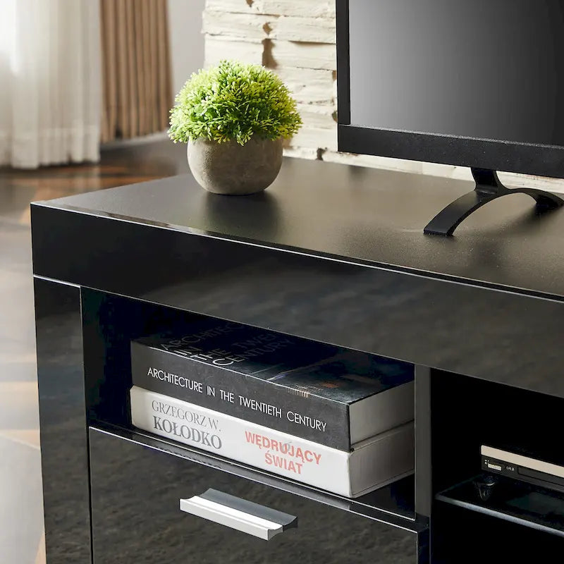 Mueble para TV de 51 pulgadas con luces LED RGB para televisores de hasta 69 pulgadas