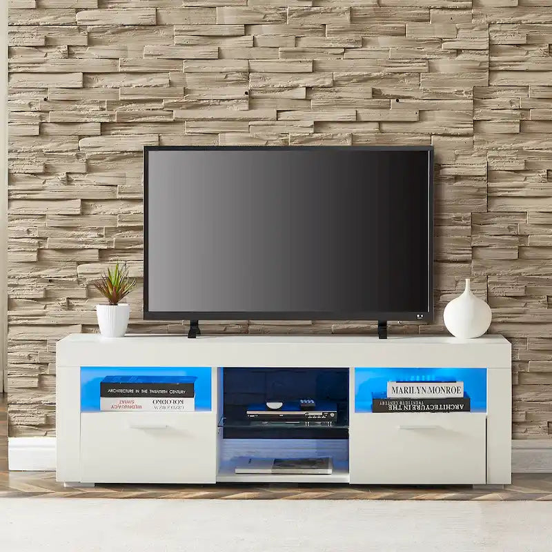 Mueble para TV de 51 pulgadas con luces LED RGB para televisores de hasta 69 pulgadas