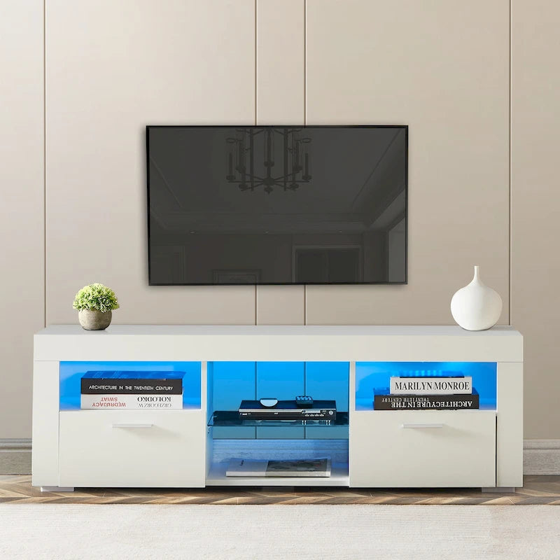 Mueble para TV de 51 pulgadas con luces LED RGB para televisores de hasta 69 pulgadas