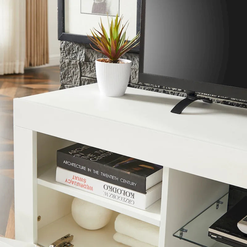Mueble para TV de 51 pulgadas con luces LED RGB para televisores de hasta 69 pulgadas