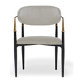 Silla de Comedor de Terciopelo con Estructura de Acero Dorado