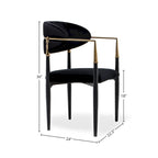 Silla de Comedor de Terciopelo con Estructura de Acero Dorado