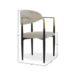 Silla de Comedor de Terciopelo con Estructura de Acero Dorado