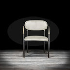 Silla de Comedor de Terciopelo con Estructura de Acero Dorado