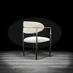 Silla de Comedor de Terciopelo con Estructura de Acero Dorado