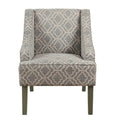 Sillón geométrico Ash Gray con reposabrazos curvos