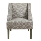Sillón geométrico Ash Gray con reposabrazos curvos
