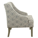 Sillón geométrico Ash Gray con reposabrazos curvos
