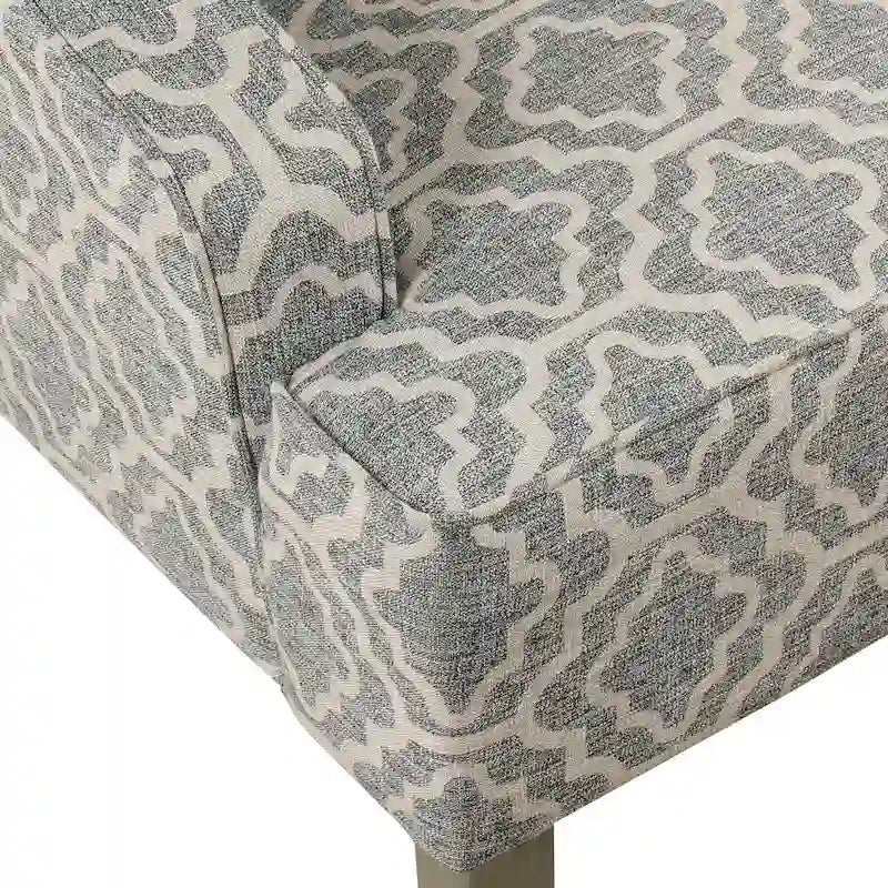 Sillón geométrico Ash Gray con reposabrazos curvos