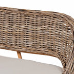 Juego de banqueta de comedor de ratán natural