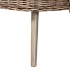 Juego de banqueta de comedor de ratán natural