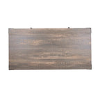 Mesa de centro Conner rústica negra y nogal oscuro de 48 pulgadas de acero con almacenamiento de Furniture of America