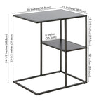 Mesa auxiliar rectangular ancha Winthrop 20