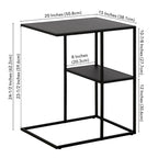 Mesa auxiliar rectangular ancha Winthrop 20