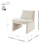 Sillón decorativo de chenilla Rooney