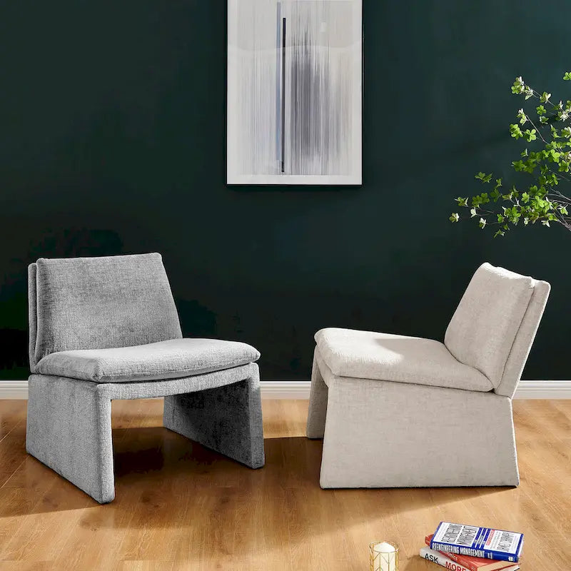 Sillón decorativo de chenilla Rooney
