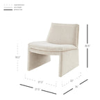 Sillón decorativo de chenilla Rooney