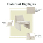 Sillón decorativo de chenilla Rooney