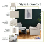 Sillón decorativo de chenilla Rooney