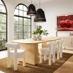 Silla de comedor tapizada en terciopelo