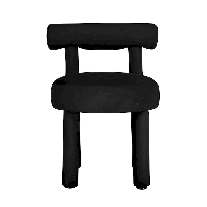 Silla de comedor tapizada en terciopelo