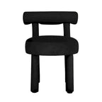 Silla de comedor tapizada en terciopelo