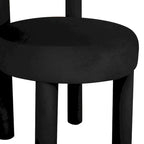 Silla de comedor tapizada en terciopelo