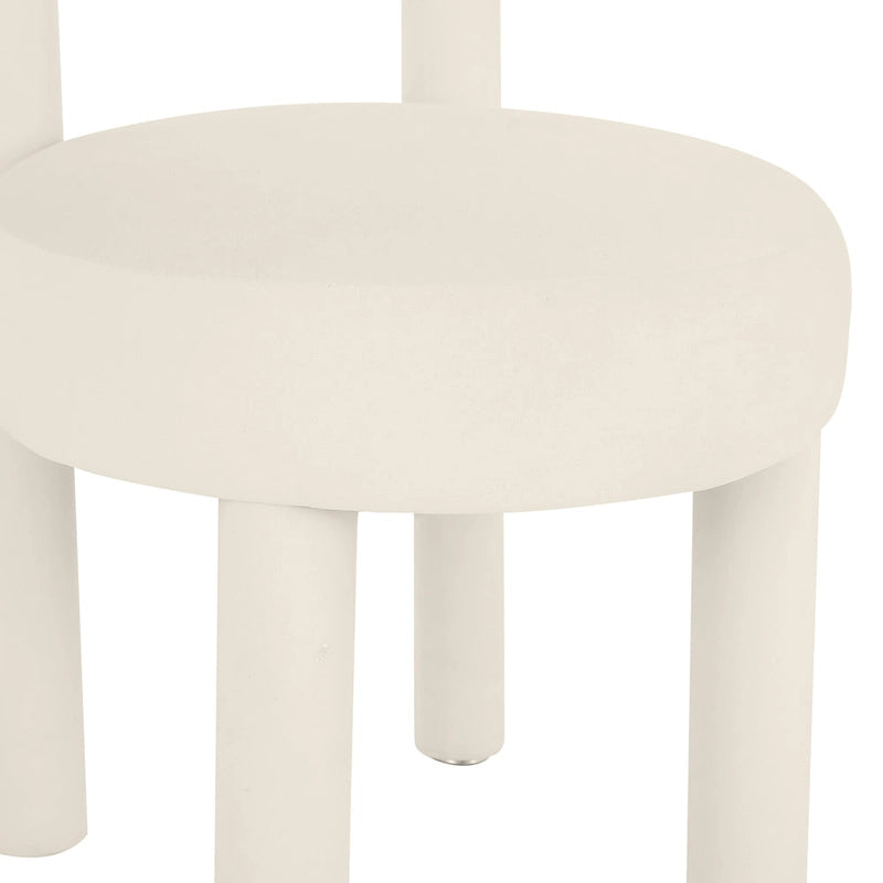 Silla de comedor tapizada en terciopelo