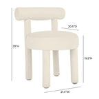 Silla de comedor tapizada en terciopelo
